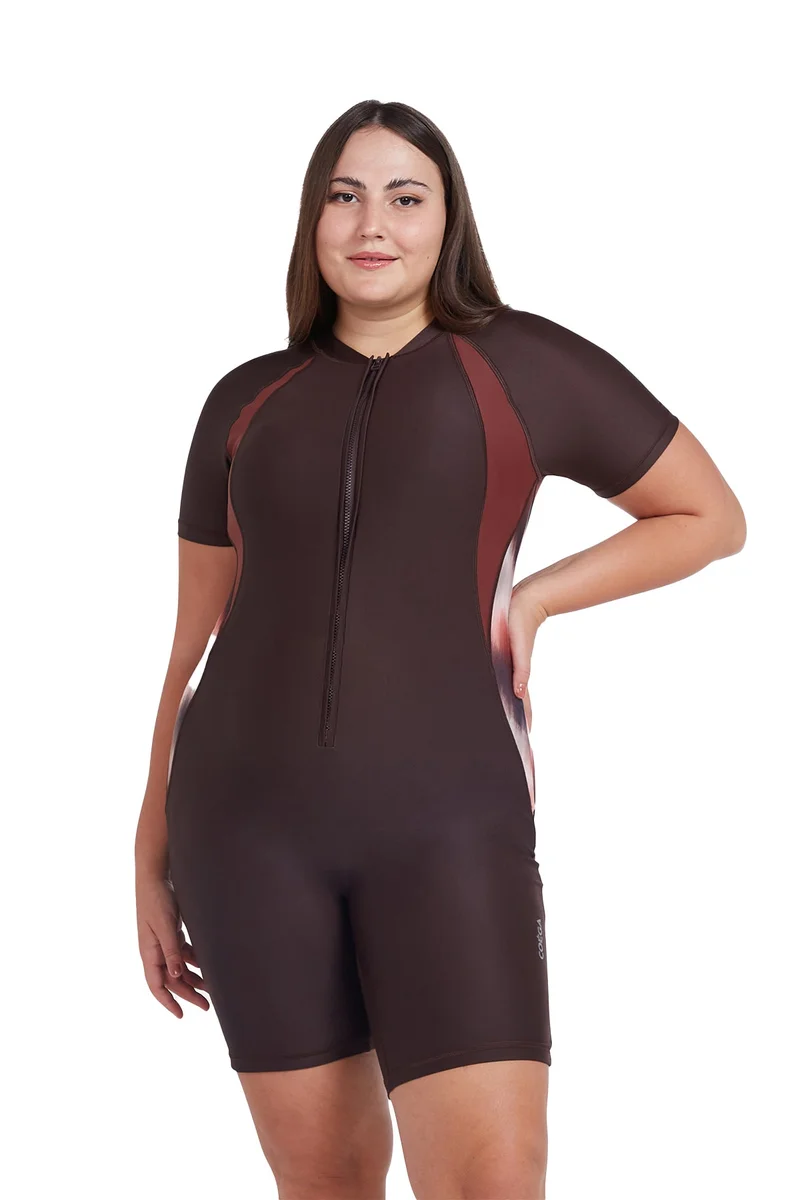 COEGA  Ladies Ladies Slim-kini Short - Chocolate Tie Dye